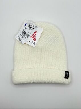 Vans Kids Cream Knit Cuffed Beanie
